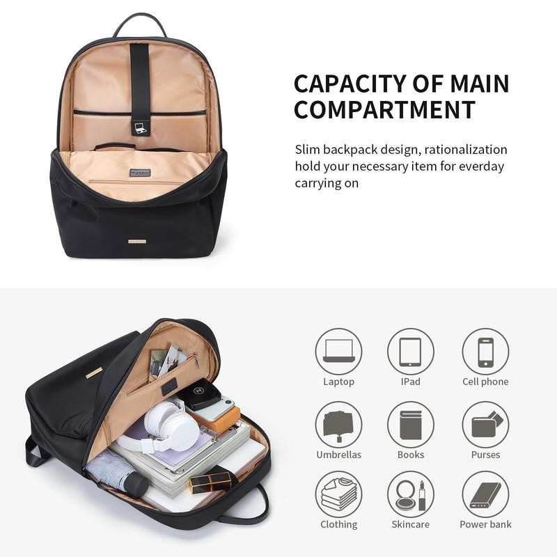 GOLF SUPAGS Laptop Backpack for Women Slim Computer Bag Work