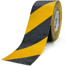 S&X Black/Yellow Anti Slip Tape 3" x 33 FT, Heavy-Duty Grip Tape for Stairs Outdoor Waterproof Safety Non Skid Roll High Traction Non Slip Strip with Hard-Wearing Surface