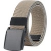 LionVII Elastic Belt for Men Women Canvas with Plastic Buckle