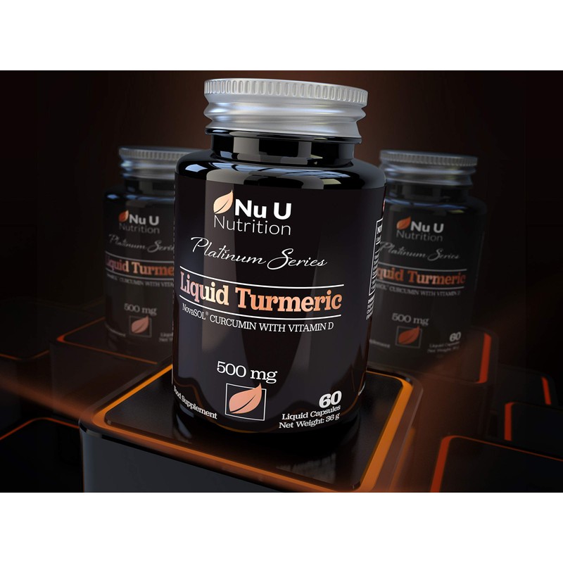 Turmeric Curcumin Capsules (Liquid) with Vitamin D | 185 More