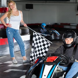 2 Pcs Checkered Flag 24 x 30 Inch Black and White Racing Outdoor Flag Nylon Race Flags for Home Garden House Yard Race Sports Holiday Racing Party Banner Decorations, Vivid Color and Double Sided