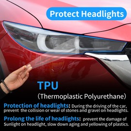 LUNQIN Car Headlight Protection Film for Mazda CX-5 2022 2023 2024 CX5 Auto Accessories Lucency Vinyl Exterior Decoration Self Adhesive Sheet Sticker Cover Tint Tail Light