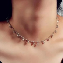 Boutique NWT, Stunning Silver Rhinestone Choker Necklace