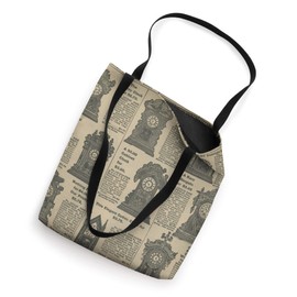 Vintage Newspaper Newsprint Retro Ad Grandfather Clock Tote Bag