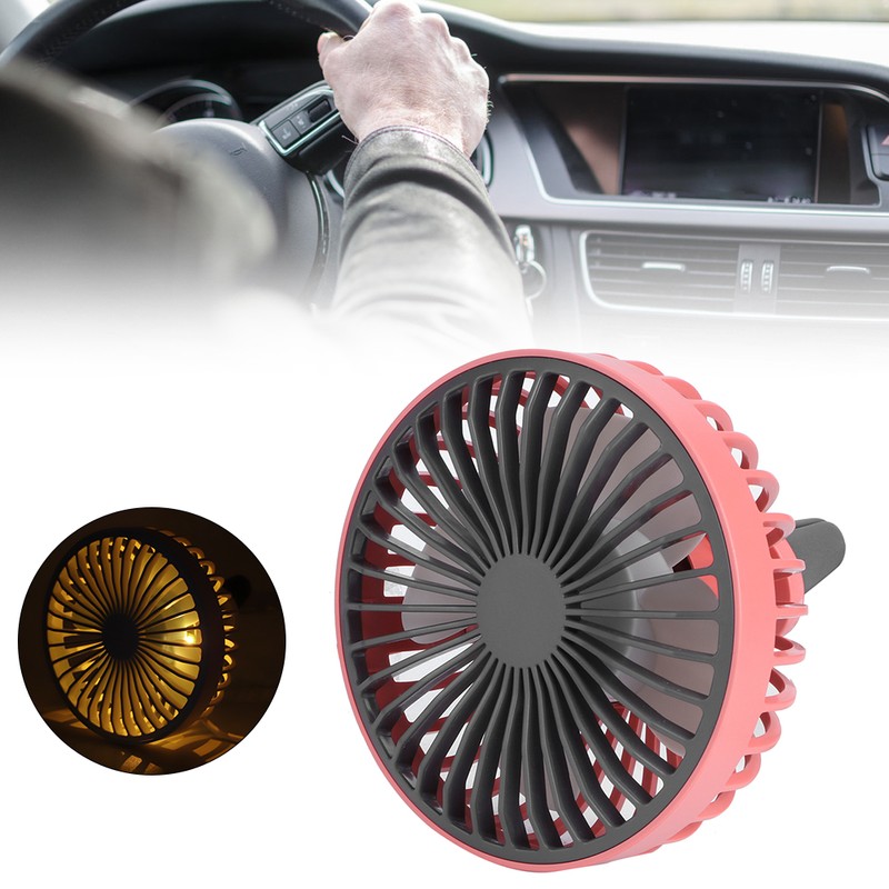5V 5W 360 Degrees Adjustable Air Outlet USB Car Fan