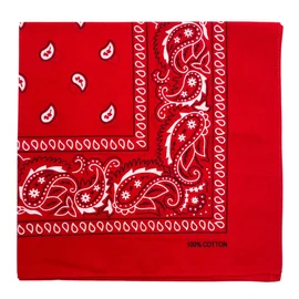 MDSTYLE Bandana, Large, 22.0 x 22.0 inches (56 x 56 cm), 100% Cotton, Triangular Width Scarf, Mask Remake, red