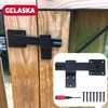 GELASKA Sturdy 6" Farm Flip Fence Gate Latch with Screwdriver,