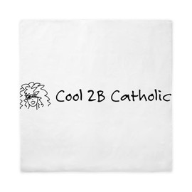 CafePress Cool 2B Catholic Sign Queen Duvet Cover, Printed Comforter Cover, Unique Bedding