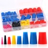 Glarks 100Pcs Silicone Rubber Tapered Plug Assortment Kit for Masking