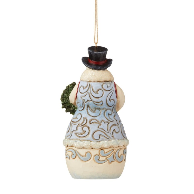 Jim Shore Heartwood Creek - Victorian Snowman with Wreath Hanging