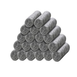 ARVO Steel Wire Wool Pack of 20 – Grade 0 Steel Wool for Mice Control, Cleaning & Polishing – Fine Wire Wool Mice Blocker for Small Gaps – 20 Small Rolls (Each 2.3 cm x 7 cm)