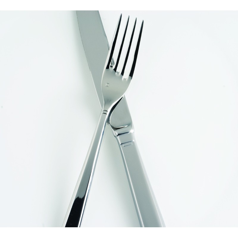 Fortessa Scalini 18/10 Stainless Steel Flatware, 5 Piece Place Setting