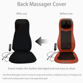 NingNei Back Massager Cover Back Massager for Chair Cover Massage Chair pad Cover Prevents Sweat Damage, Back Massager, Leather, mesh, Stretch Fabric Protection
