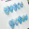 Handmade nail tips in the undersea world - Coffin /