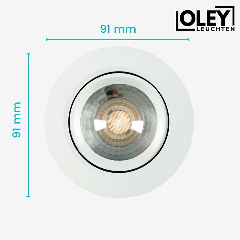 Oley Leuchten® NUVA LED Recessed Spotlight, 230 V, Flat Spotlight,