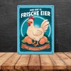 Fresh Eggs of Happy Chickens Metal Sign XL in 21