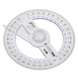 360° Protractor Pack of 2 Protactors Plastic Protractor Math Protractors Clear Protractor Ruler Drafting Tools Circle Protractor for Geometry