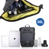 Rhinowalk Motorcycle Saddle Bag, 30L, Black, Waterproof, Combinable, Backpack