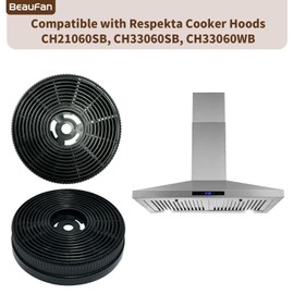 Beaufan 4 Pack CF140 MIZ 0060 Activated Carbon Filter Compatible with Respekta CH21060SB, CH33060SB, CH33060WB
