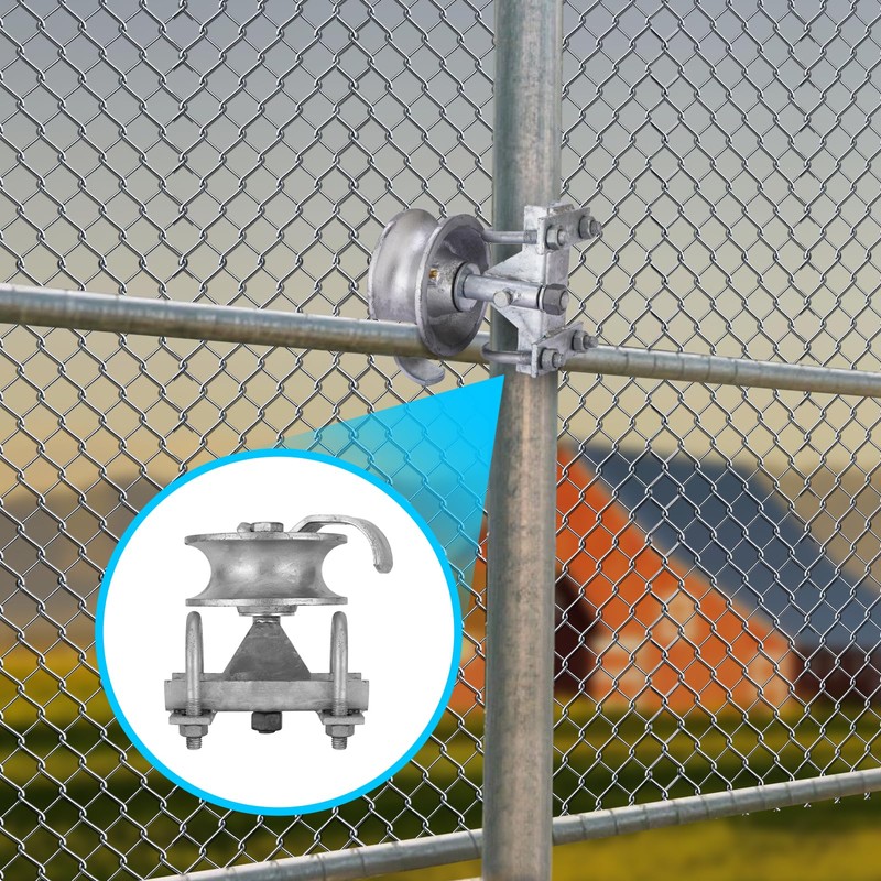 Sliding Gate Rollers Galvanized Steel Rolling Gate Hardware Kit for