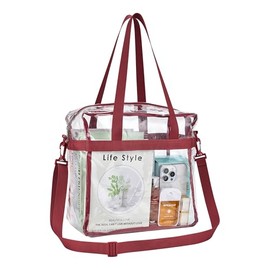 USPECLARE Clear Bag for Stadium Events Clear Tote Bag 12×6×12 for Stadium Security Work Sports Games Concerts