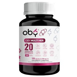 OBY Vitaminas para Mujer, 120 Capsulas  Colageno Hidrolizado, Biotina, Acido Folico y Vitaminas  Multivitaminico Mujer 20 Ingredientes Naturales (2...