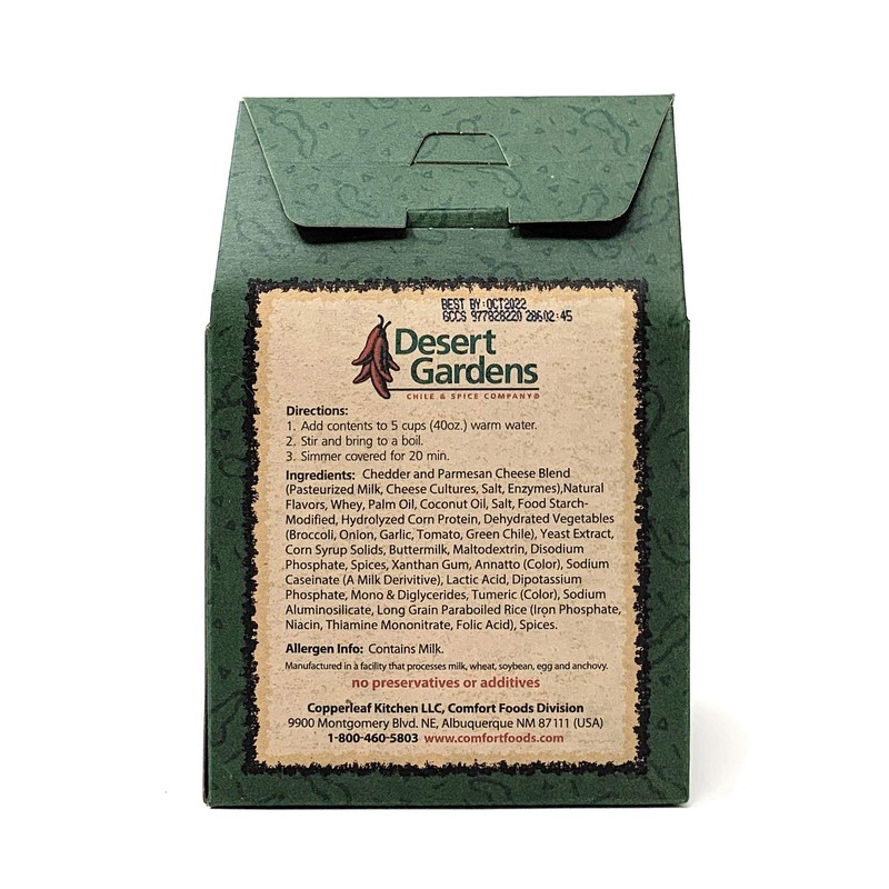 Desert Gardens Green Chile Cheese Soup