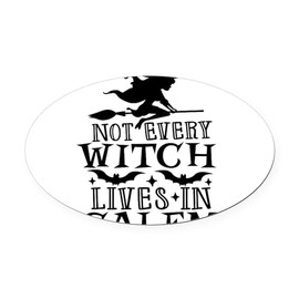 CafePress Not Every Witch Lives in Salem Euro Oval Car Bumper Magnet