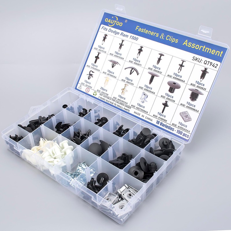 OAUTOO 190pcs for Ram 1500 2500 3500 Automotive Body Interior