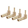 sourcing map 8mm to 4mm Barb Brass Hose Fitting 90