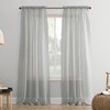 No. 918 Erica Crushed Sheer Voile Rod Pocket Curtain Panel,