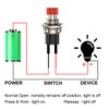 Gebildet 10pcs 7mm 3V-6V-12V-24V-230V/1A Pre-Wired Mini Push Button, SPST Nomal