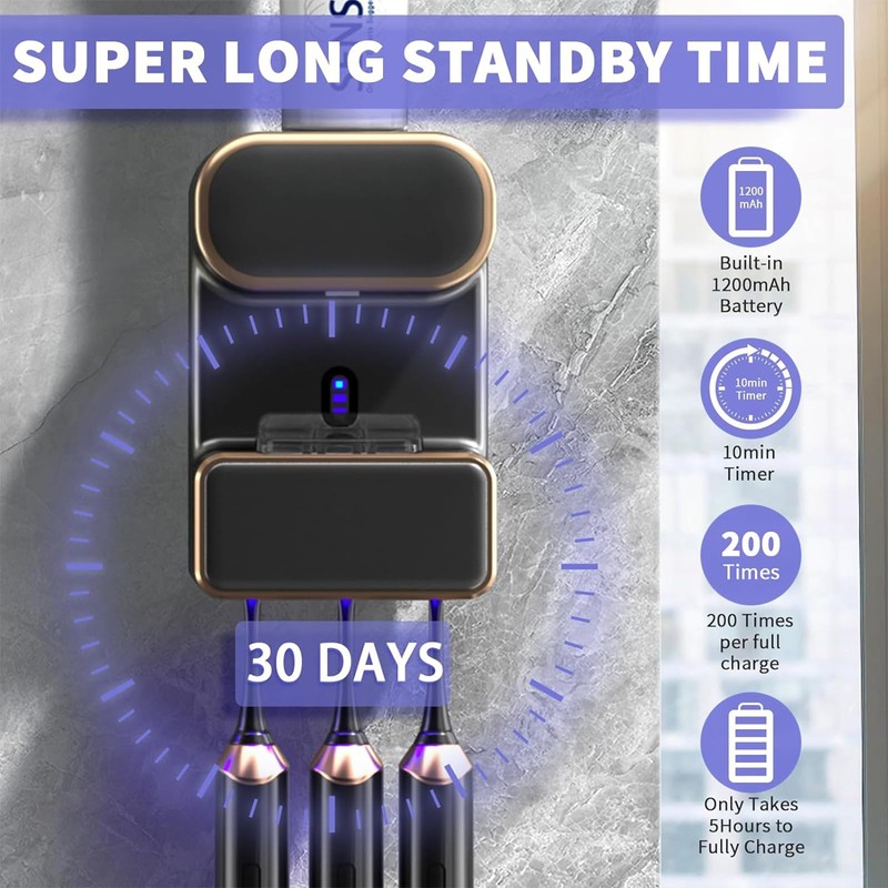 HEYInova Automatic Toothpaste Dispenser,Wall Mounted Electric Toothpaste Dispenser with 3