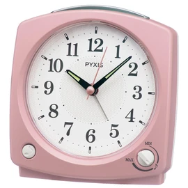 Seiko Clock (Seiko Clock) Alarm Clock Table Clock Analog Melody Pink Pearl PYXIS Pixis 125×120×69mm NR455P