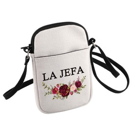 HOLLP Boss Lady Gift La Jefa Crossbody Bag Mexicana Gift Latina Boss Crossbody Bag for Boss (LA JEFA)