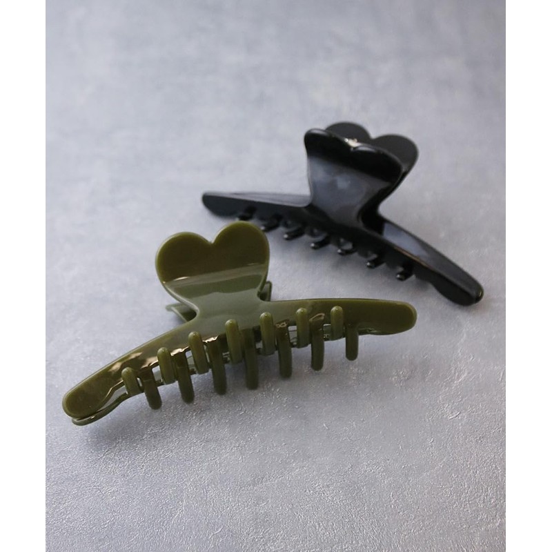 VingTAINE H7862-KHA- Hair Claw Heart, Thin Hair Clip, Hair Accessory,