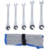 Kraftmann 30836 Ratchet Ring Spanner Set Open 5-Piece