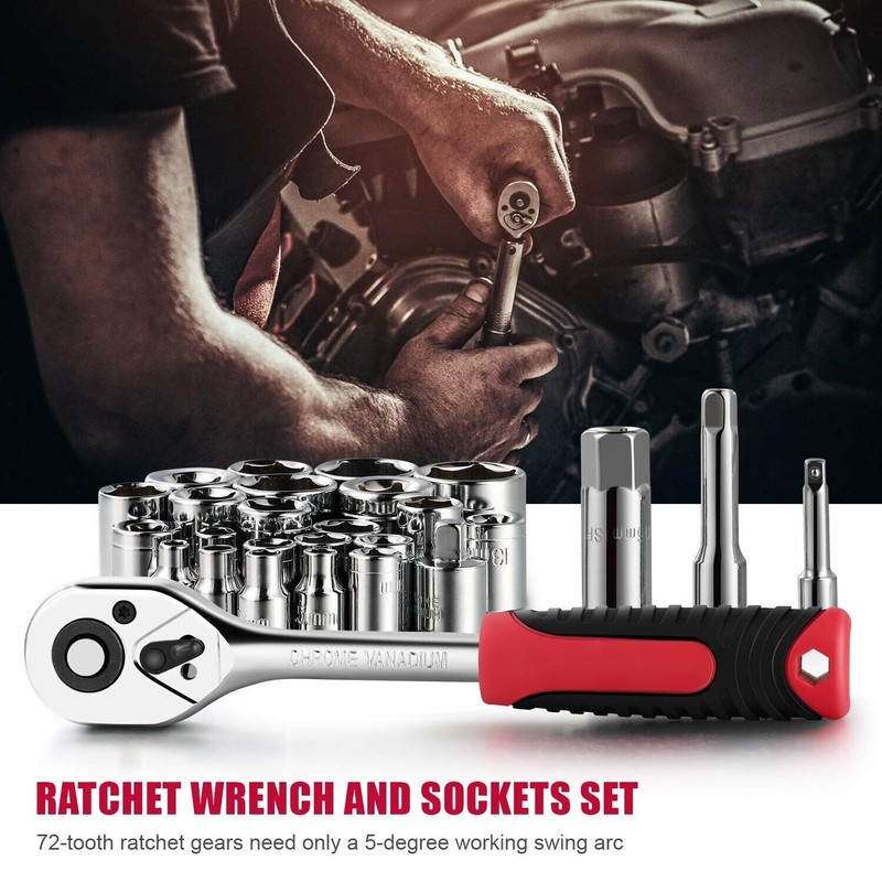 Eastvolt 218-Piece Household Tool Kit, Auto Repair Tool Set, Tool