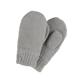 Sterntaler Baby Unisex Children's Mittens Knitted Gloves Mottled - Baby Mittens Winter, Baby Gloves - Lined with Fleece - Light Grey, 4, Silver mottled