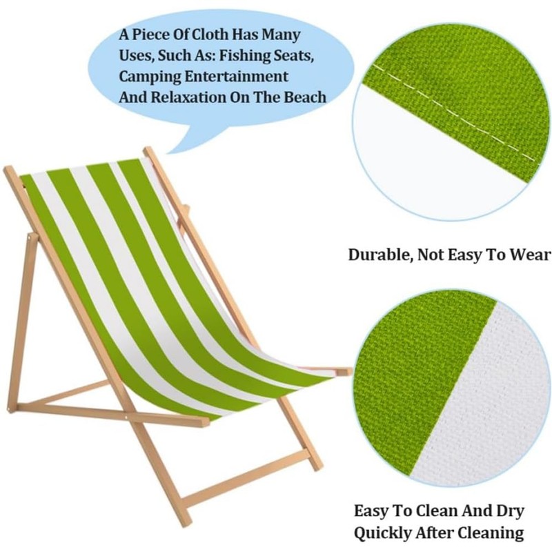 GORGECRAFT 2Pcs Beach Sling Patio Chairs Canvas Folding Chair Replacement