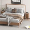ELYKEN Narrow Side Table, Fluted Nightstand with Drawers, Wooden Small