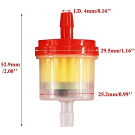 PRO BAT 0.2''x39''(5mm x 1m) Gas Fuel Filter Hose Tube Line for Chinese GY6 50cc 150cc 139QMB 157QMJ Scooter ATV Motorcycle Parts XRS Buggy Carter Brothers Go karts Parts, Red