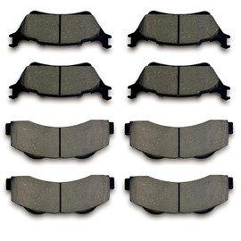 evkingauto 8pcs Front Rear Ceramic Brake Pads Kit fit For 2012-2020 For Ford F-150,D1414 & D1602