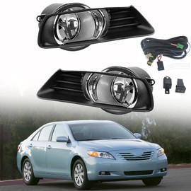 SEBLAFF 2-Pack Fog Light Assembly Left and Right Side with Bulbs and Harness Switch Kit Replacement for 2007-2009 Camry