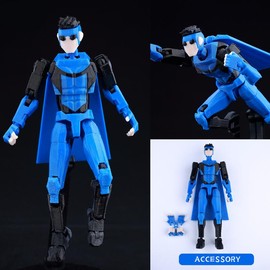 3D Printed Superheroes Invincible 2.0 Anime Multi-Jointed Shapeshift Action Figures Toys Action Figures mannequin Model Ornaments Gifts, Anime PVC Collectible Statue, Gift For Fans - Select: Blue