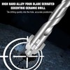 XQIGI 6 PCS 4-Flute Sawtooth Eccentric Twist Drill Bit, High
