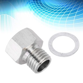 M12x1.5 to 1/8 NPT Fitting Adapter, Aluminium Alloy Fitting Adapter NPT 1/8" Female to Metric M12X1.5 Male Accessory Oil Pressure Adapter, Automotive and Motorcycle Parts,Pipe,Wire Harness