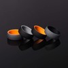 ThunderFit Silicone Wedding Rings for Men, 2 Layers Round Rubber