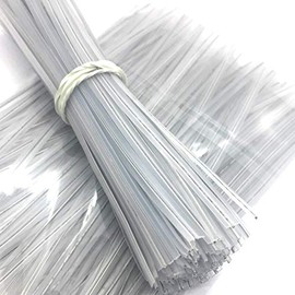 200pcs Plastic twist ties 5" x 5/32" - Clear Flat