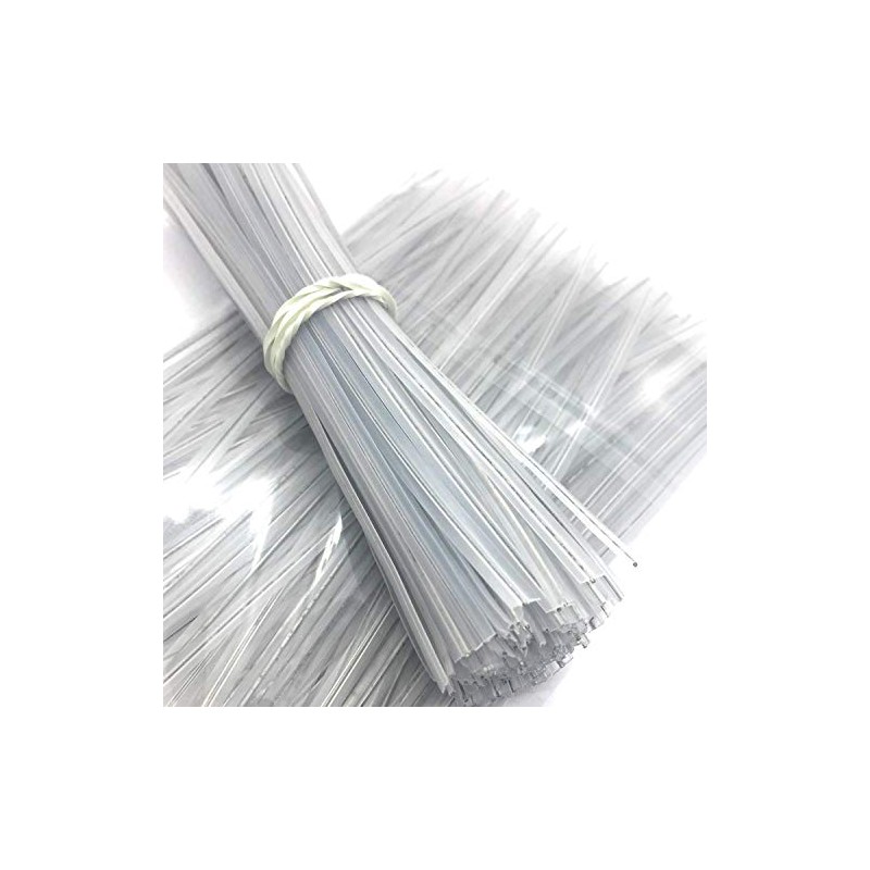 200pcs Plastic twist ties 5" x 5/32" - Clear Flat